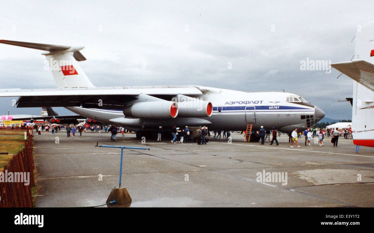 The Ilyushin IL-76T, a Soviet cargo aircraft, photographed by Charles