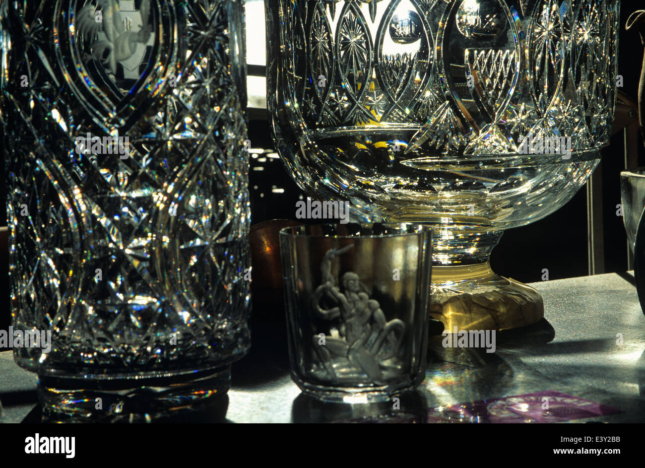 Detail - Waterford Crystal, Waterford, Ireland. Stock Photo