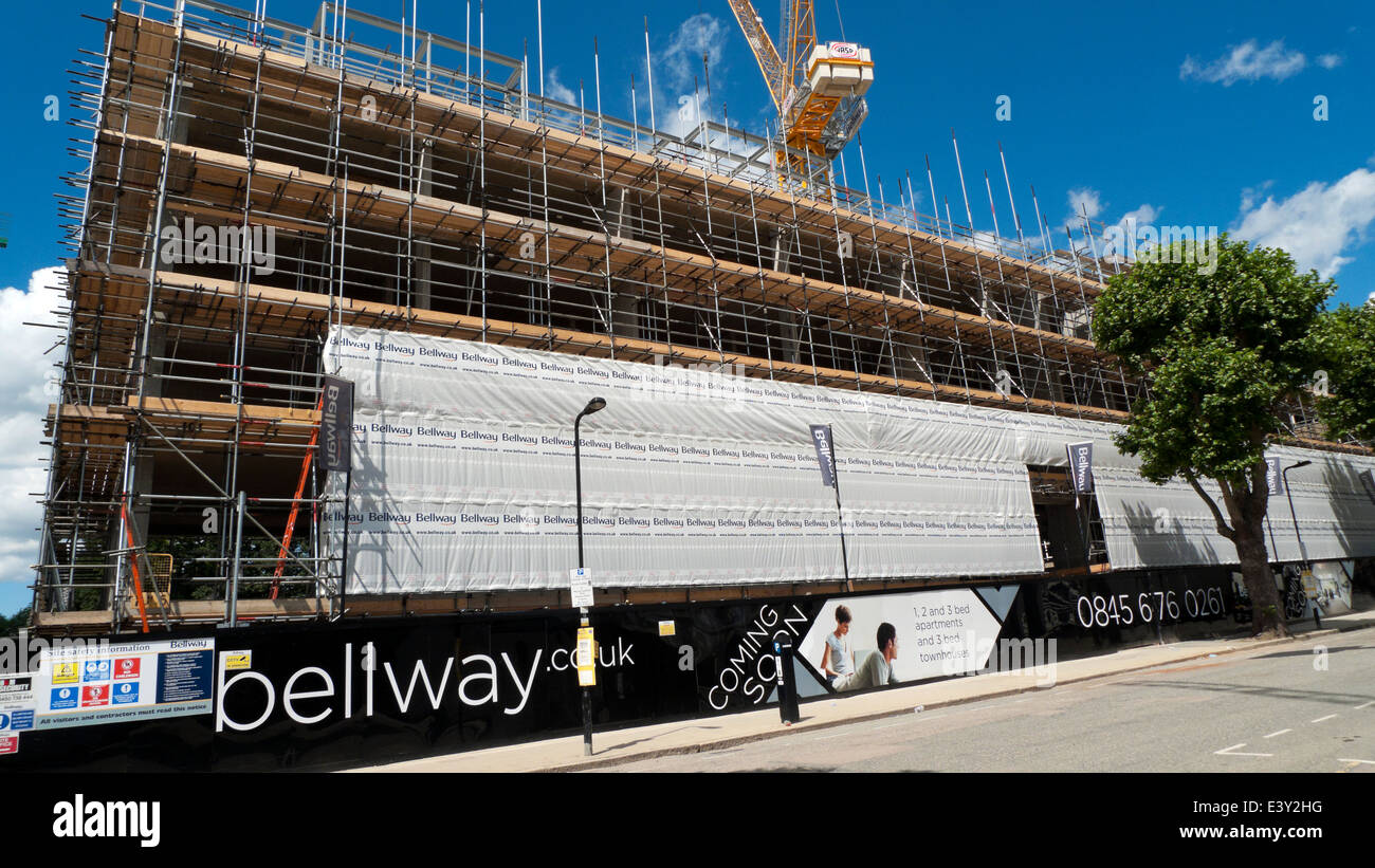 Bellway Homes construction site on Lawrence Road in  West Green Road area of Seven Sisters Tottenham North London N15  UK  KATHY DEWITT Stock Photo