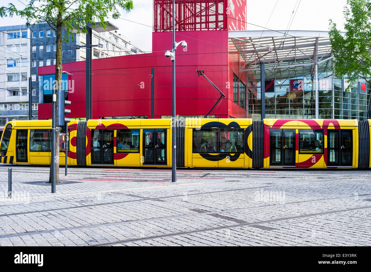 Tram at Porte Jeune shopping centre Mulhouse Alsace France Stock Photo -  Alamy