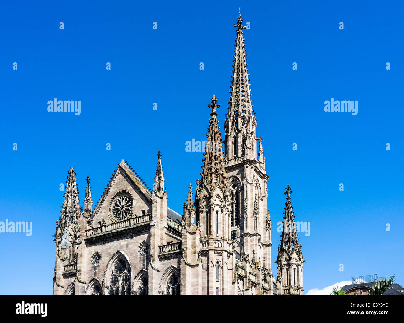 St Etienne protestant temple Mulhouse Alsace France Stock Photo