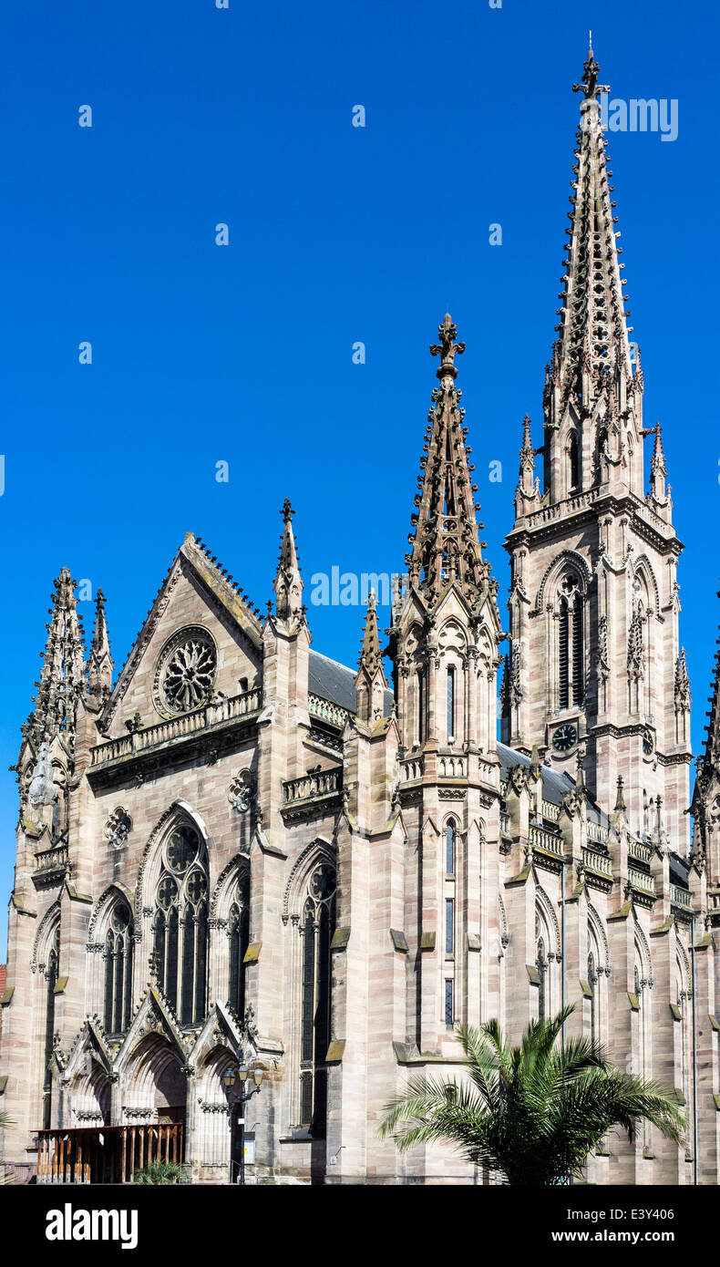 St Etienne protestant temple Mulhouse Alsace France Stock Photo