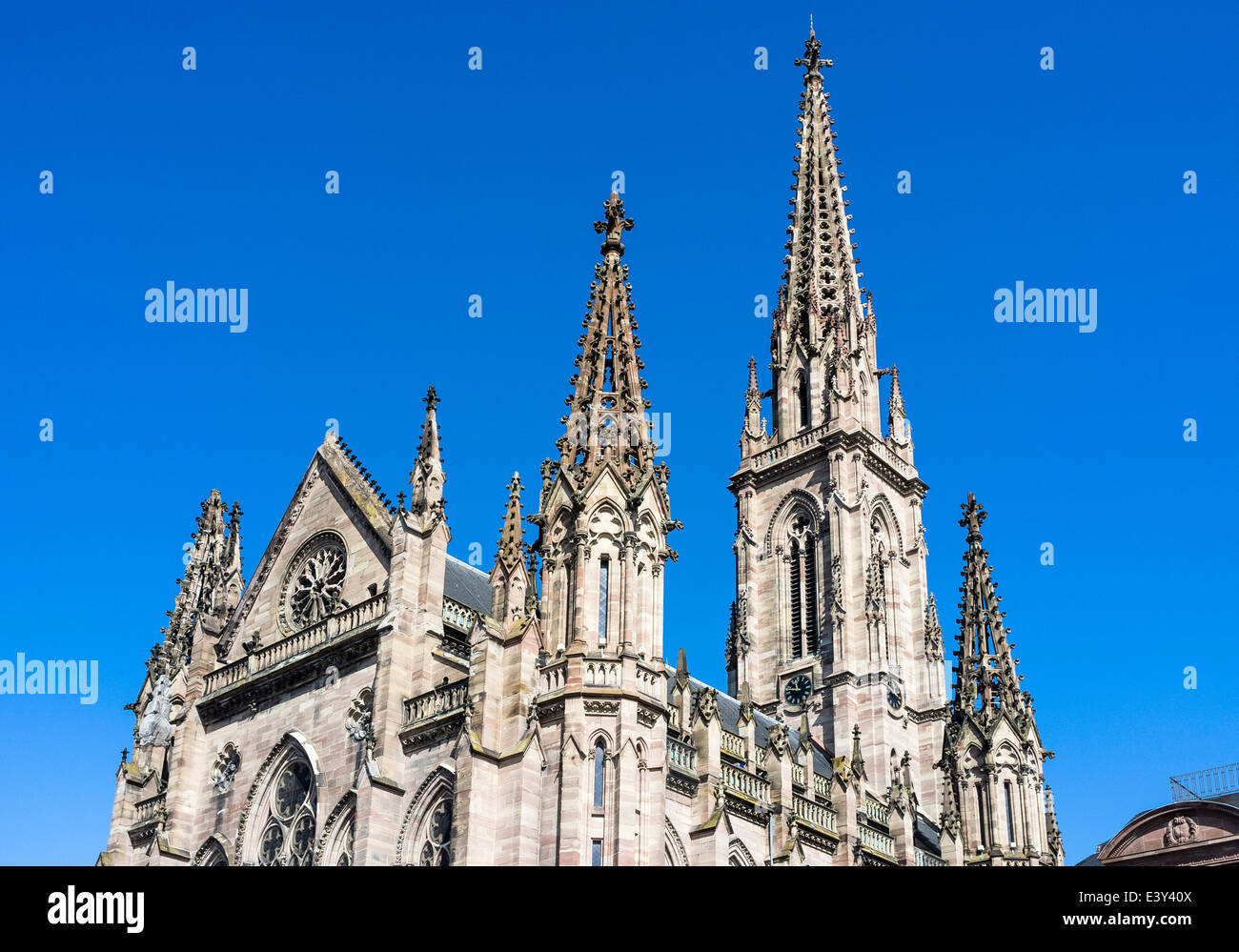 St Etienne protestant temple Mulhouse Alsace France Stock Photo