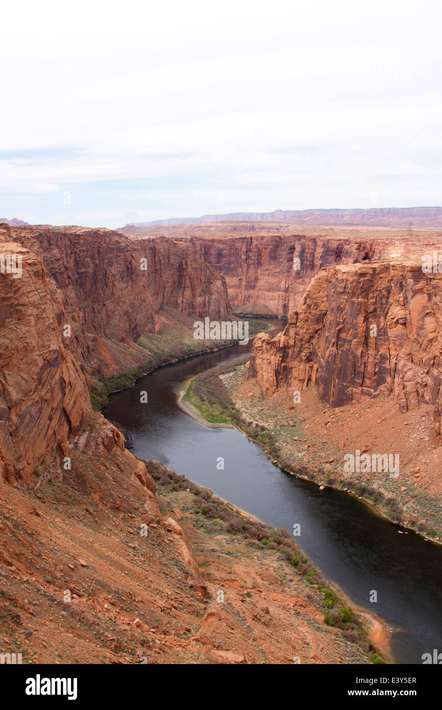 Colorado river through glen canyon in arizona Stock Photo