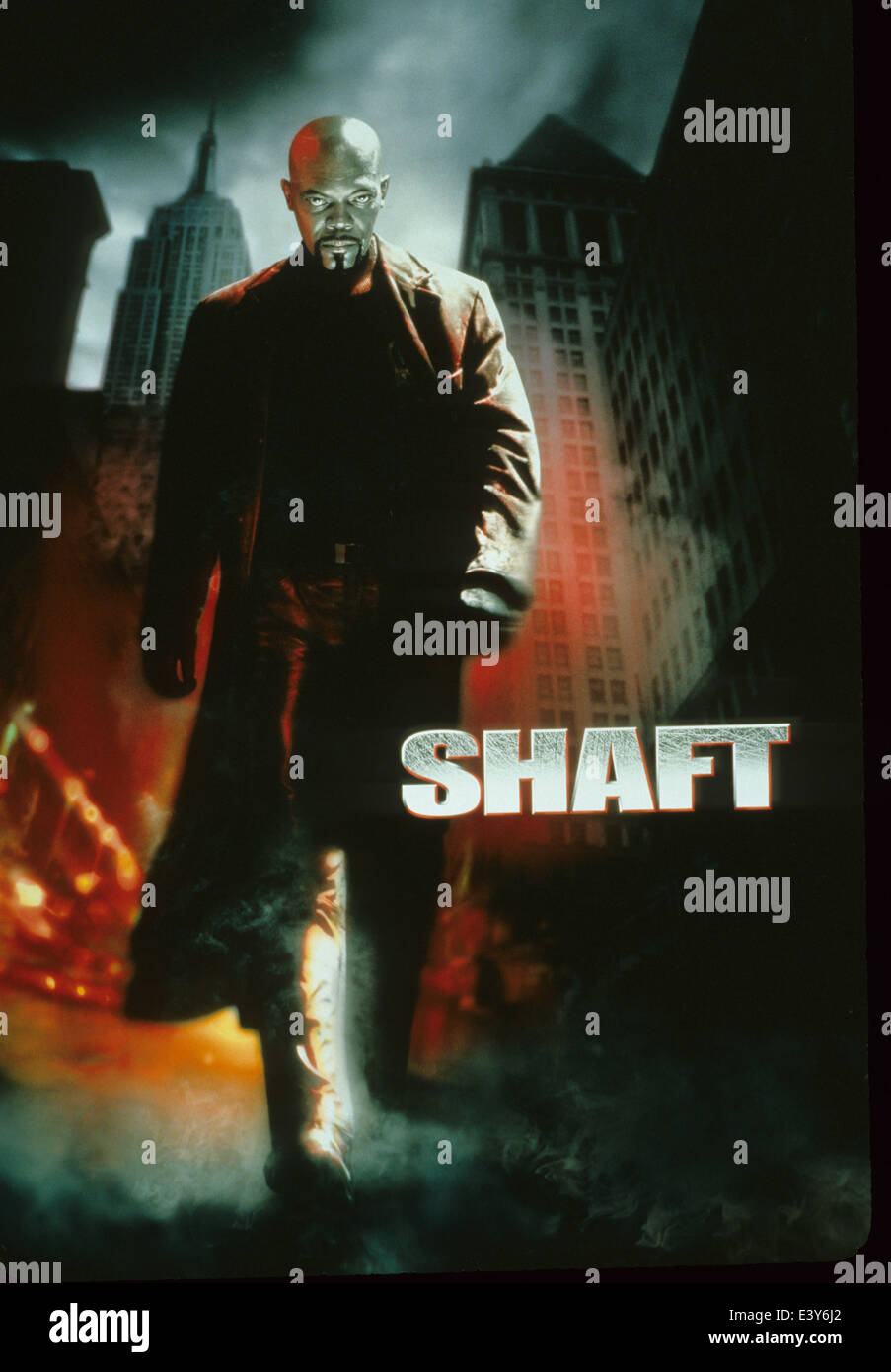 SHAFT  Poster artwork for 2000 Paramount Pictures film with Samuel L. Jackson Stock Photo