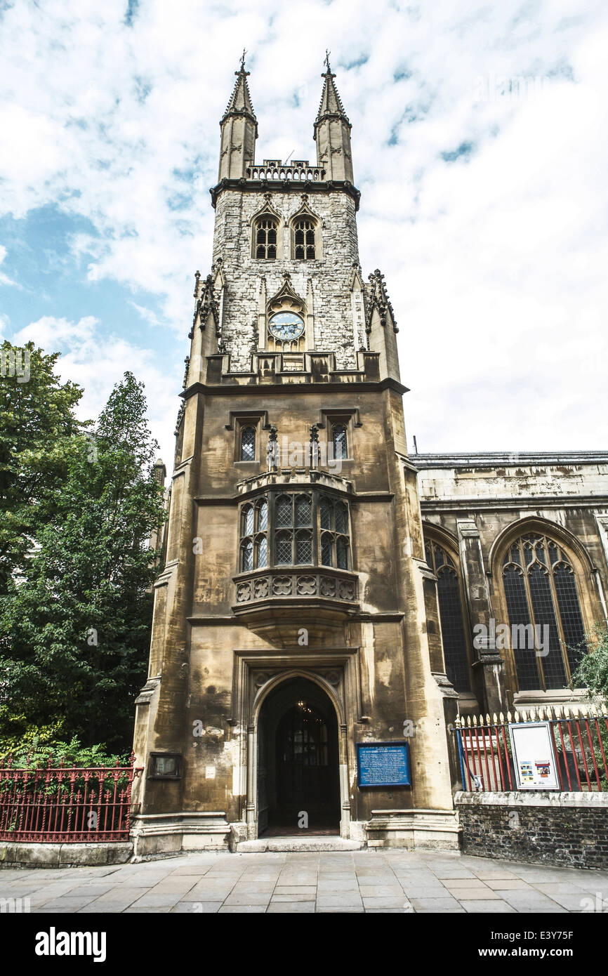 St. Sepulchre, Anglican parish church, in the City of London, UK. Stock Photo