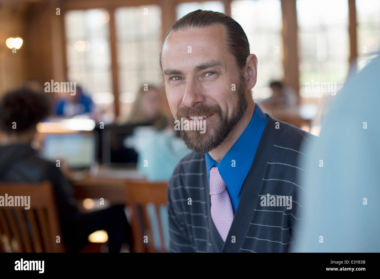 Portrait of mid adult man smiling Stock Photo