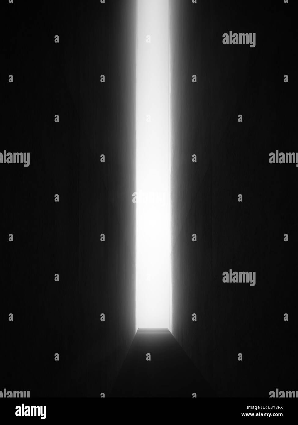 Dark room and light to exit Stock Photo Alamy