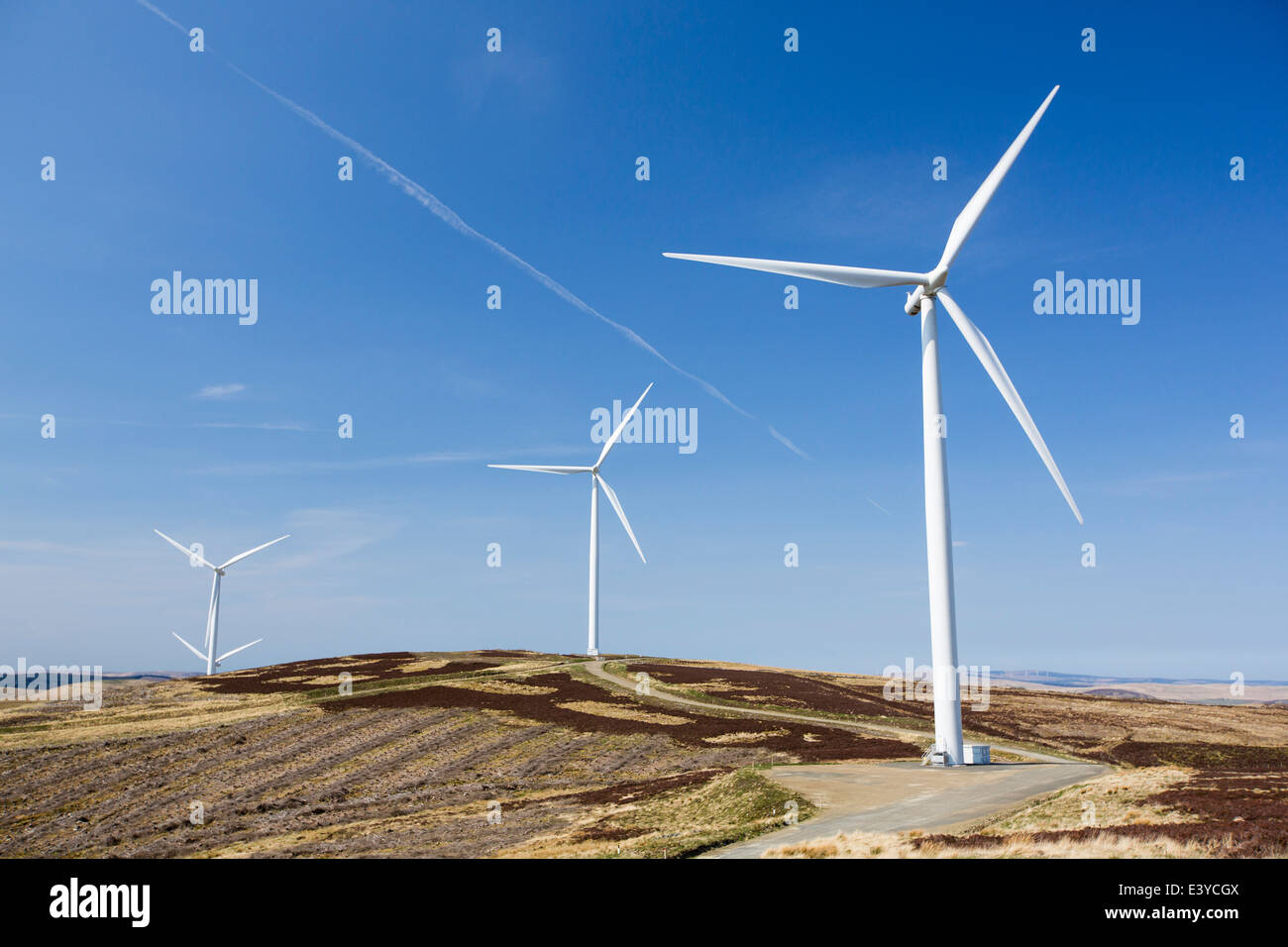 The Clyde Wind Farm in the Southern Uplands of Scotland near Biggar. It is one of europes