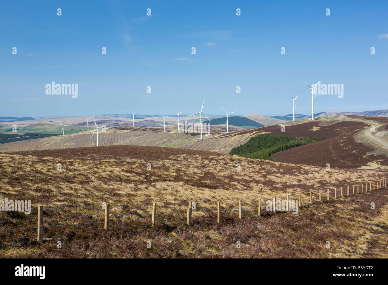 The Clyde Wind Farm in the Southern Uplands of Scotland near Biggar. It is one of europes