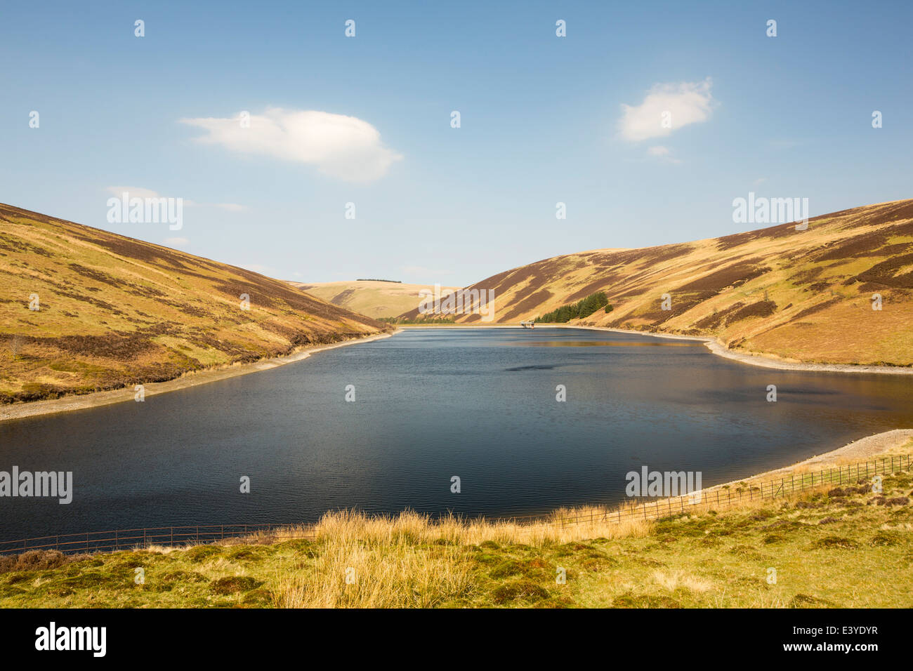 Cowgill Upper reservoir in the Southern Uplands of Scotland, UK Stock