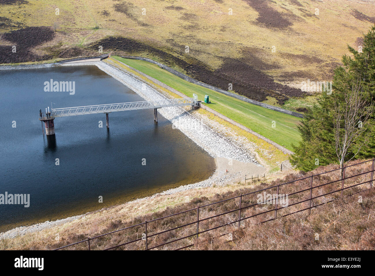 Cowgill Upper reservoir in the Southern Uplands of Scotland, UK Stock