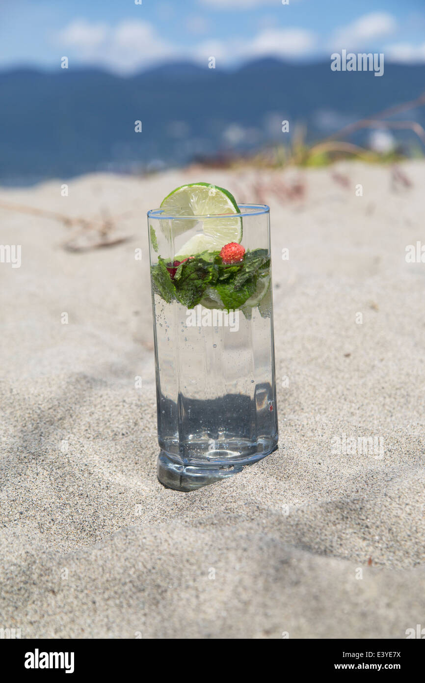 Mojito on the beach Stock Photo