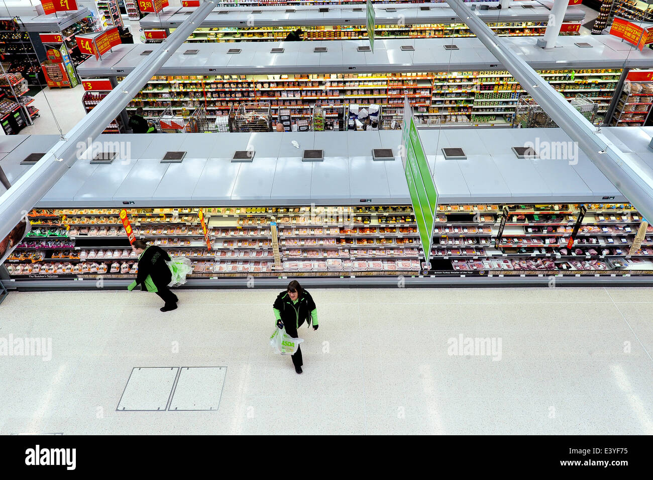 asda supermarket interior Stock Photo