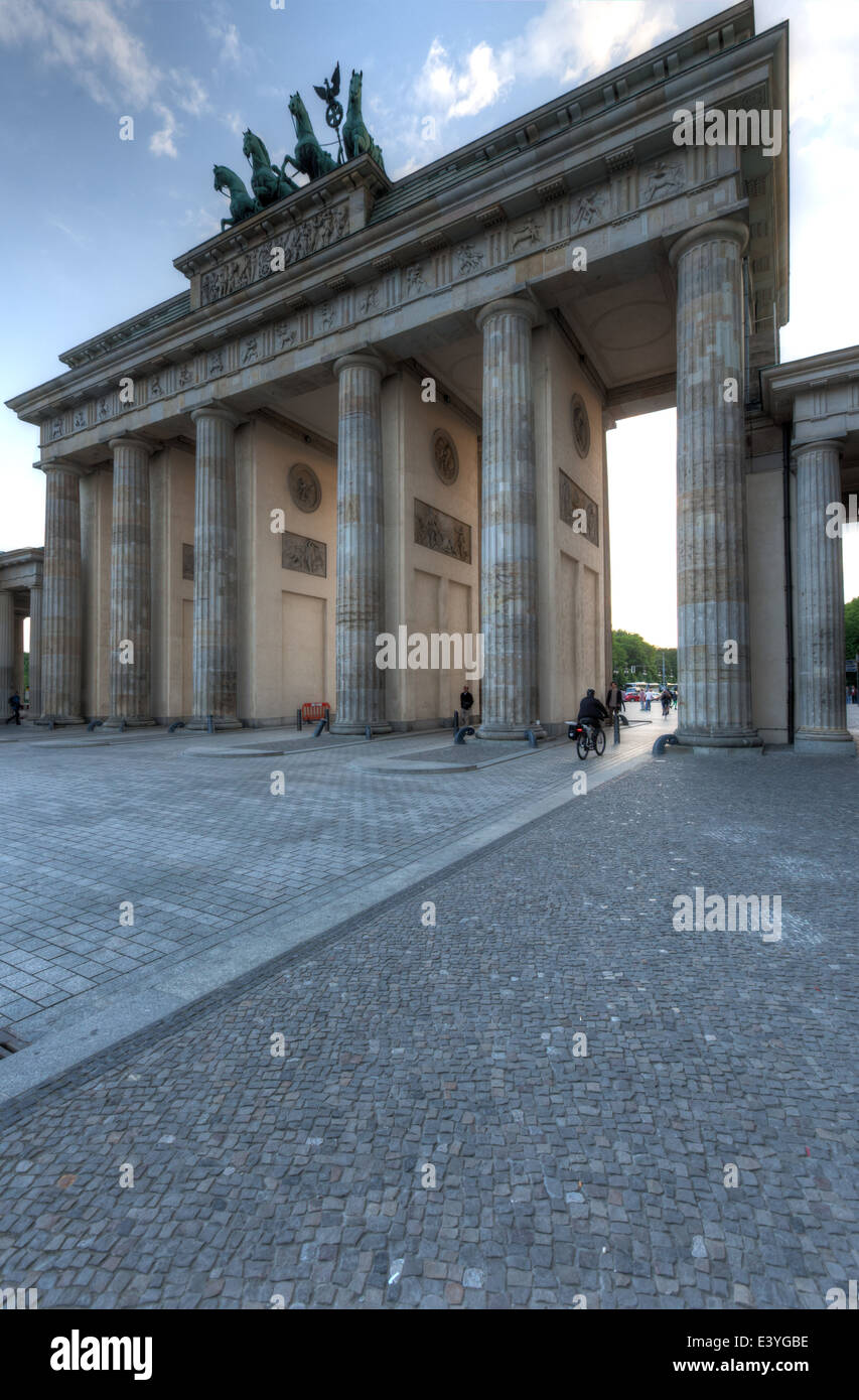 The Brandenburg Gate (Brandenburger Tor) in Berlin. Stock Photo