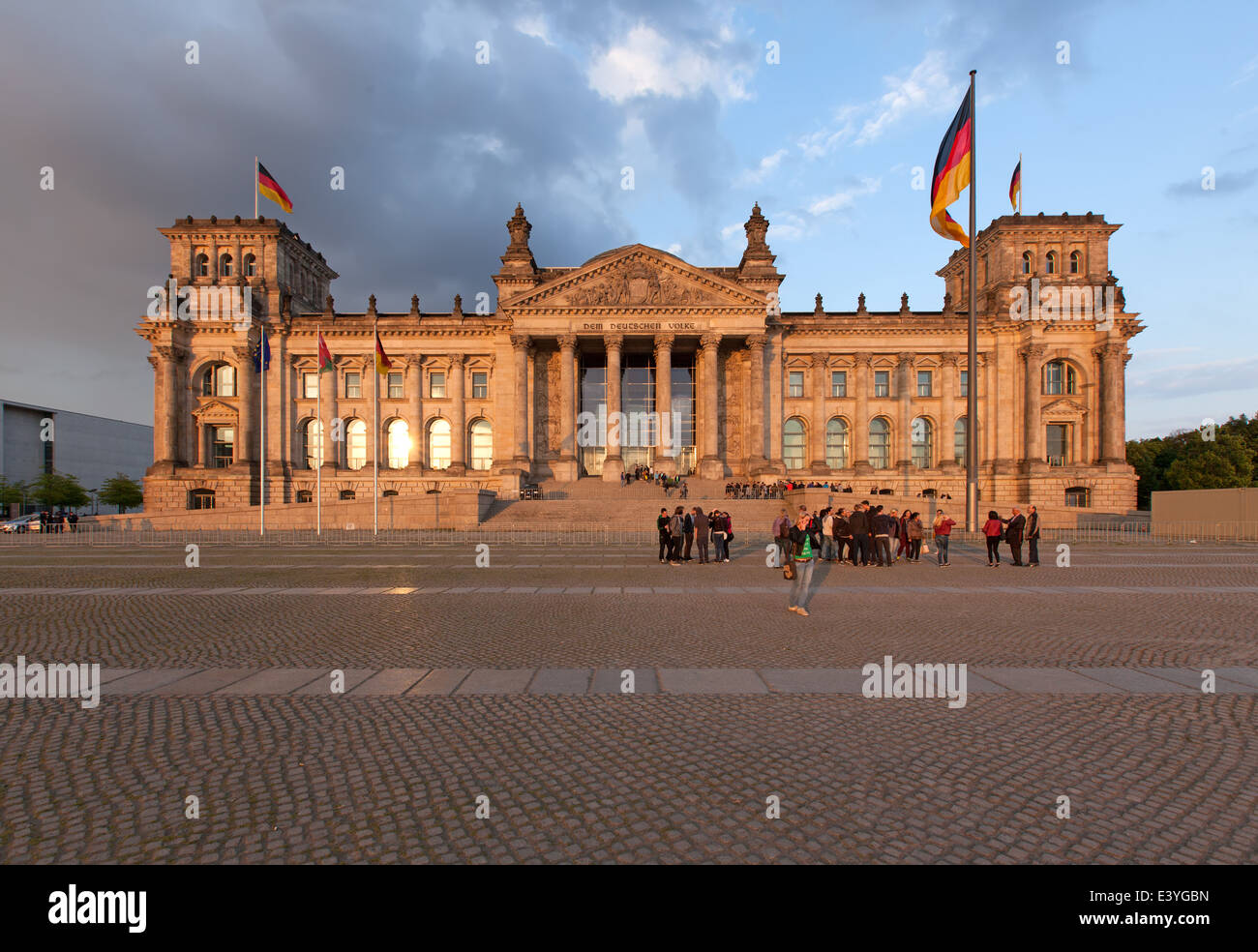 The Bundestag (German Federal Parliament) in the heart of Berlin. Stock Photo