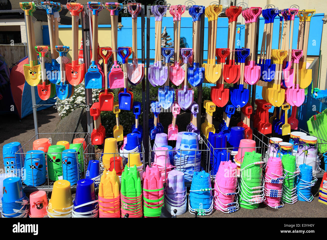 Buckets and Spades, Exmouth seafront Stock Photo Alamy