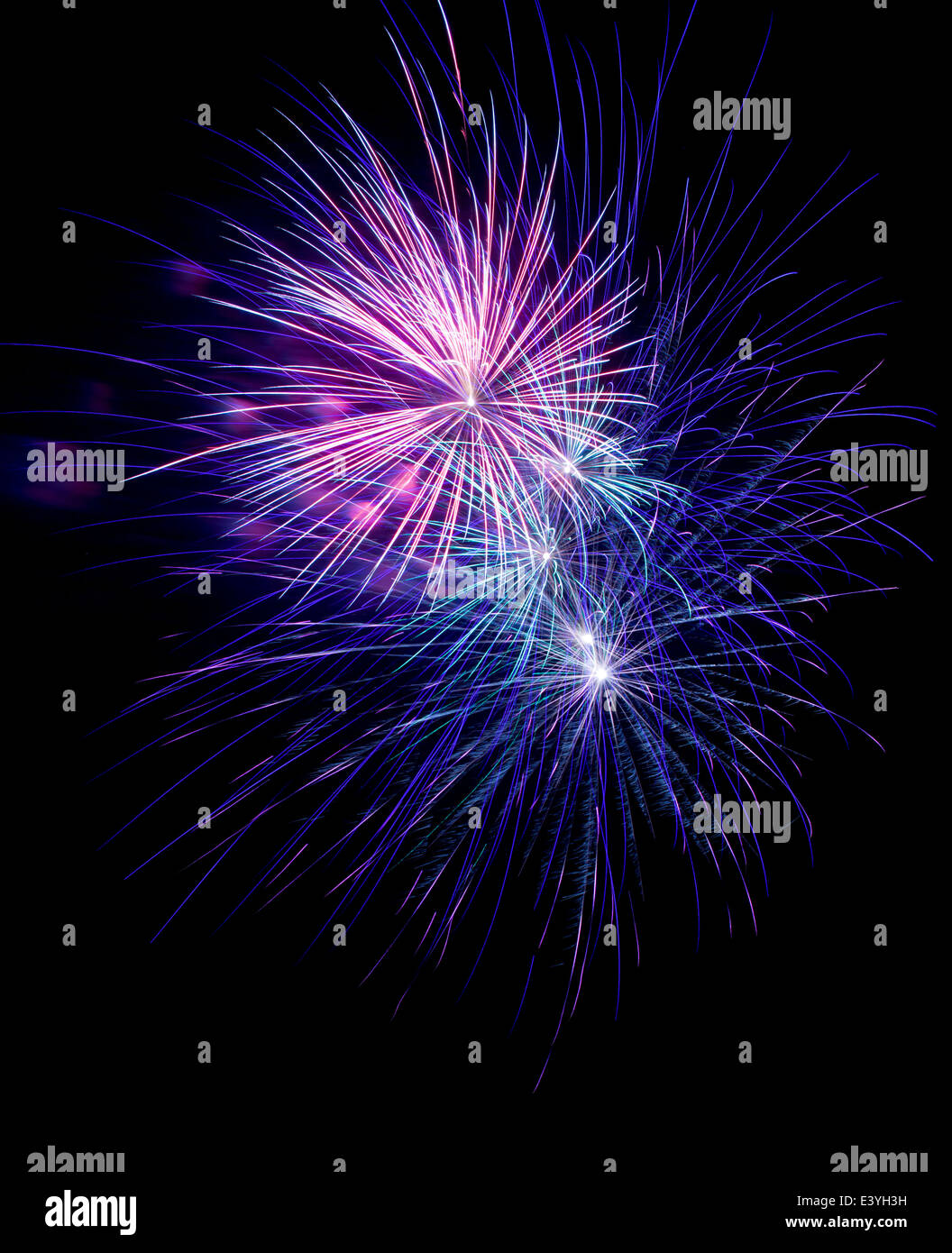fireworks on black background Stock Photo - Alamy