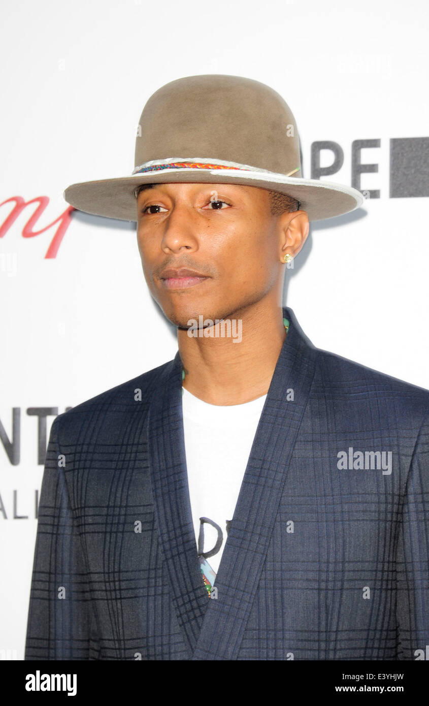 London, UK. 1st July 2014. Pharrell Williams   attend The Serpentine Gallery Summer Party Kensington Gardens 1st July 2014 Credit:  Peter Phillips/Alamy Live News Stock Photo