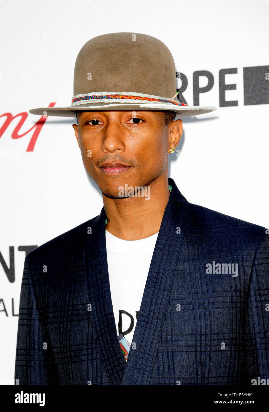 London, UK. 1st July 2014. Pharrell Williams   attend The Serpentine Gallery Summer Party Kensington Gardens 1st July 2014 Credit:  Peter Phillips/Alamy Live News Stock Photo