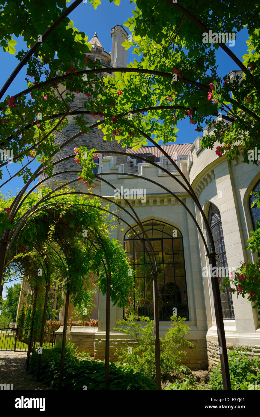 Metallic decorative sculpture in the gardens of Casa Loma. Casa Loma is a  Gothic Revival architecture castle which is a major tourist attraction in  th Stock Photo - Alamy