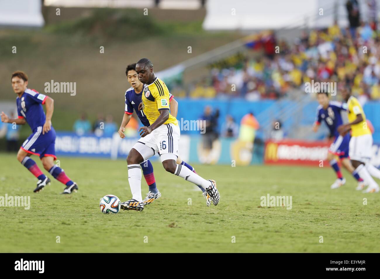 Cuiaba, Brazil. 24th June, 2014. Eder Balanta (COL) Football/Soccer : FIFA World Cup Brazil 2014 Group C match between Japan 1-4 Colombia at the Arena Pantanal in Cuiaba, Brazil . © AFLO/Alamy Live News Stock Photo
