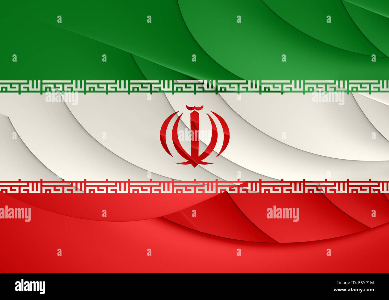 Flag of Iran. Close Up Stock Photo Alamy