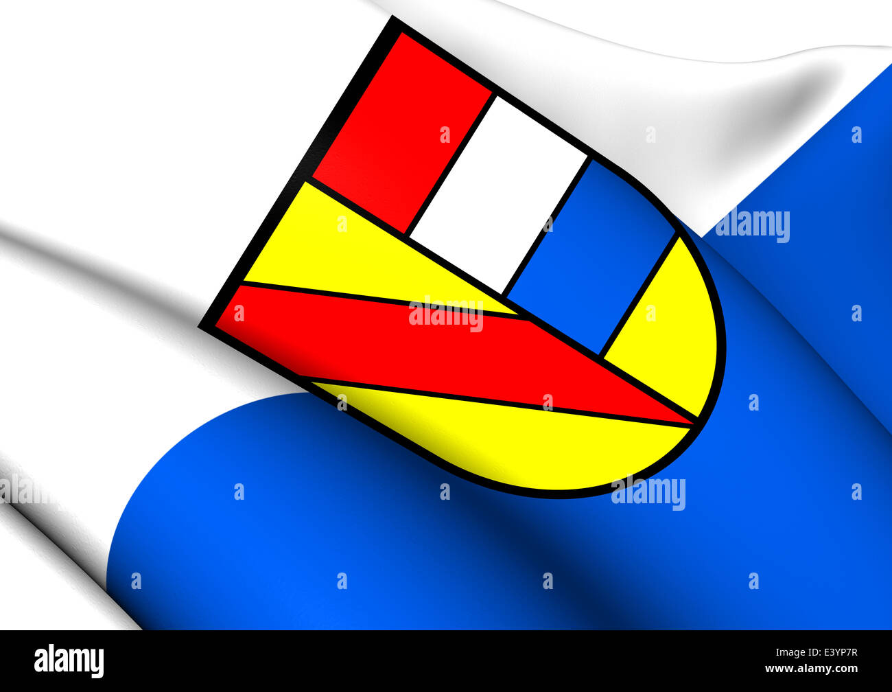 Flag of Pforzheim, Germany. Close Up.  Stock Photo