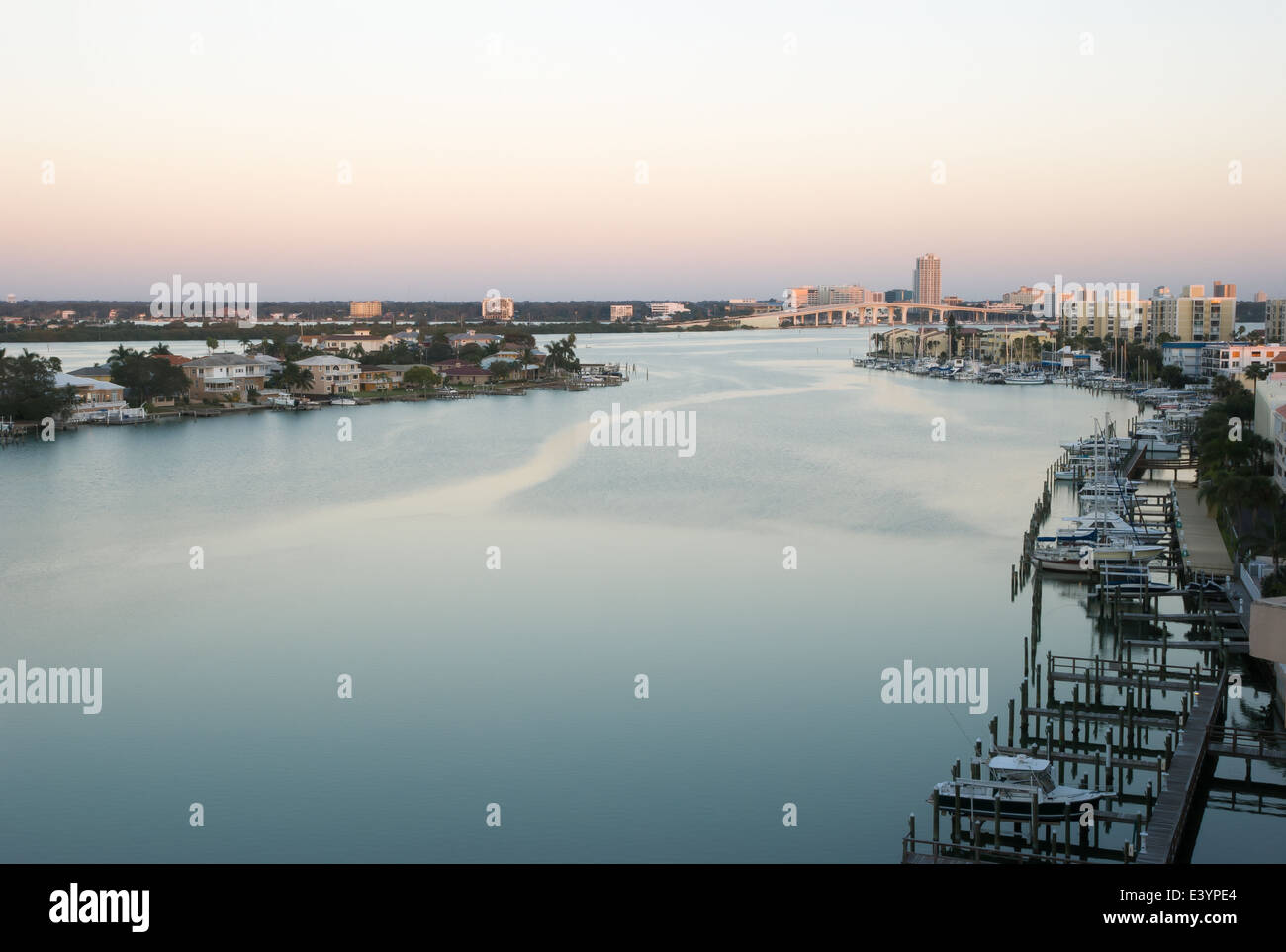 early morning of clearwater at tampa florida USA Stock Photo