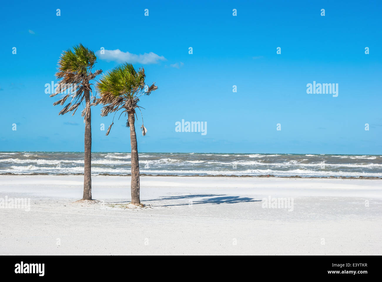 landscape photo of a tropical beach Stock Photo