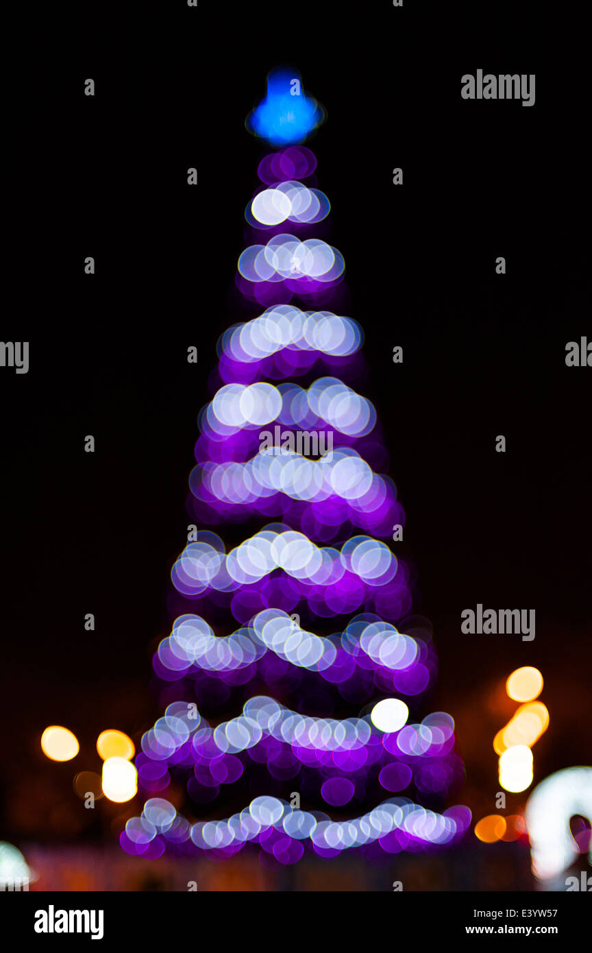 Blurred christmas tree lights Stock Photo Alamy