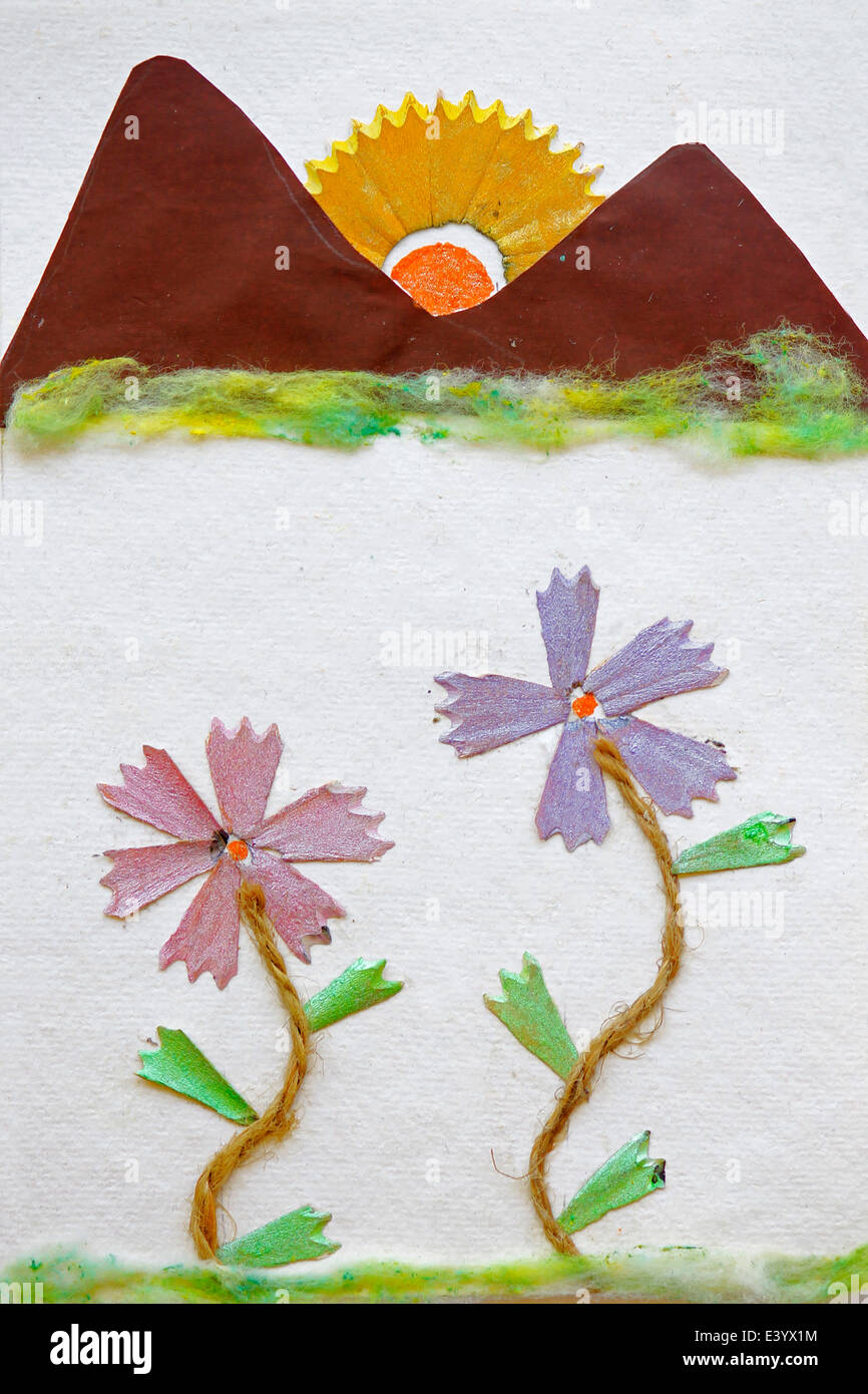 handmade greeting cards made from waste Stock Photo Alamy