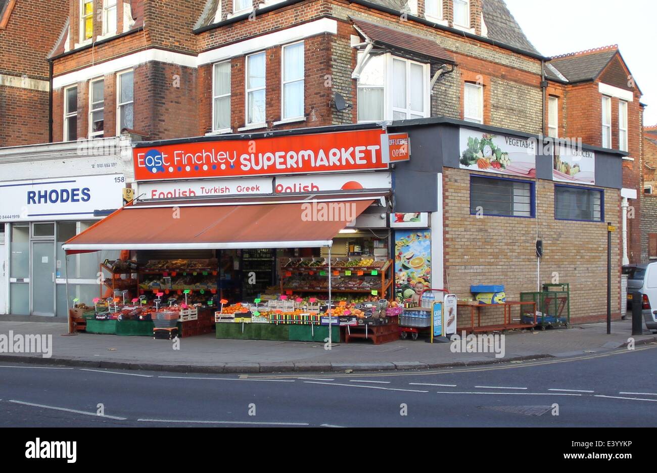 Views of Finchley, North London showing the proliferation of Polish and East European shops
