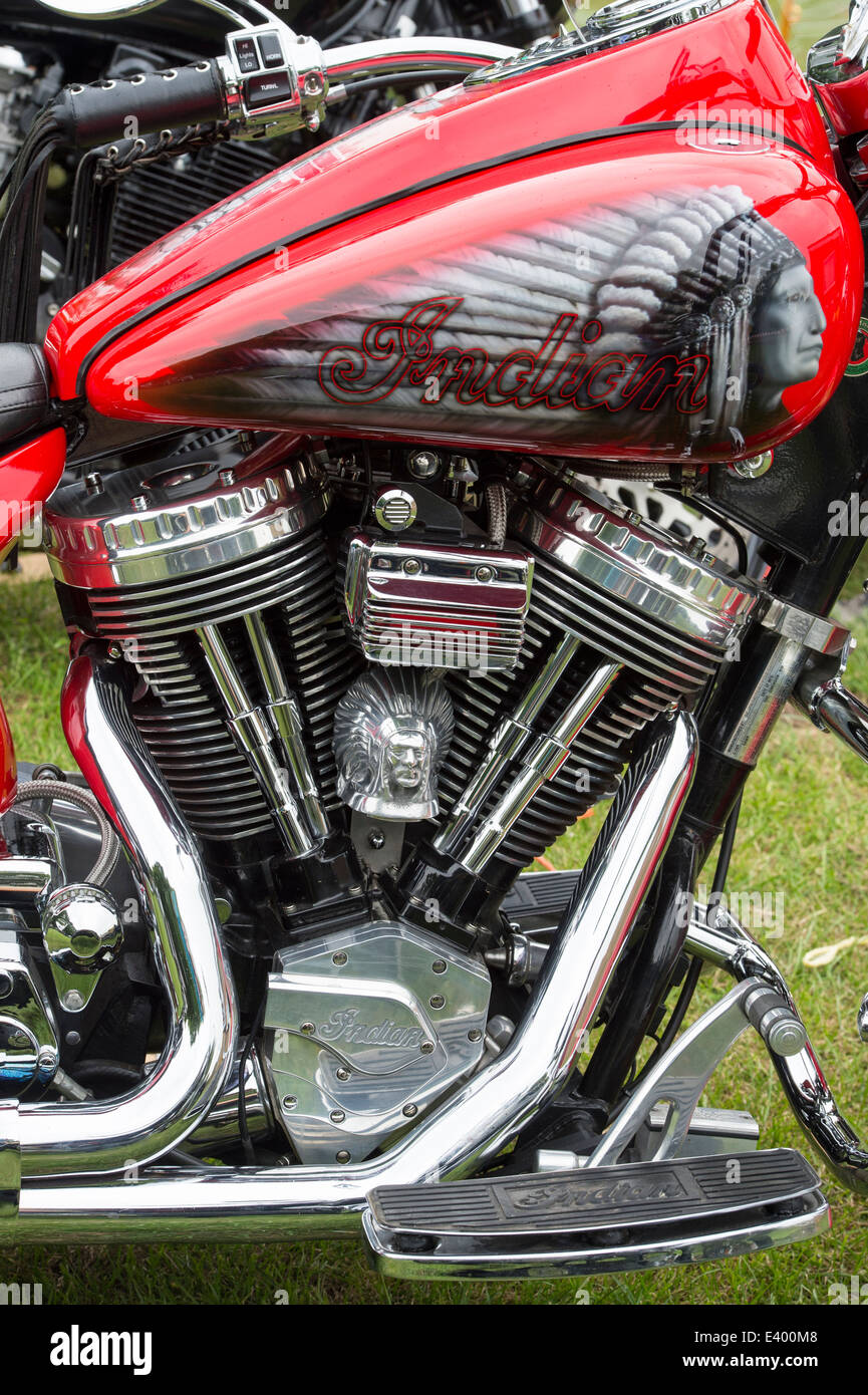 Indian chief motorcycle. Classic American motorcycle Stock Photo