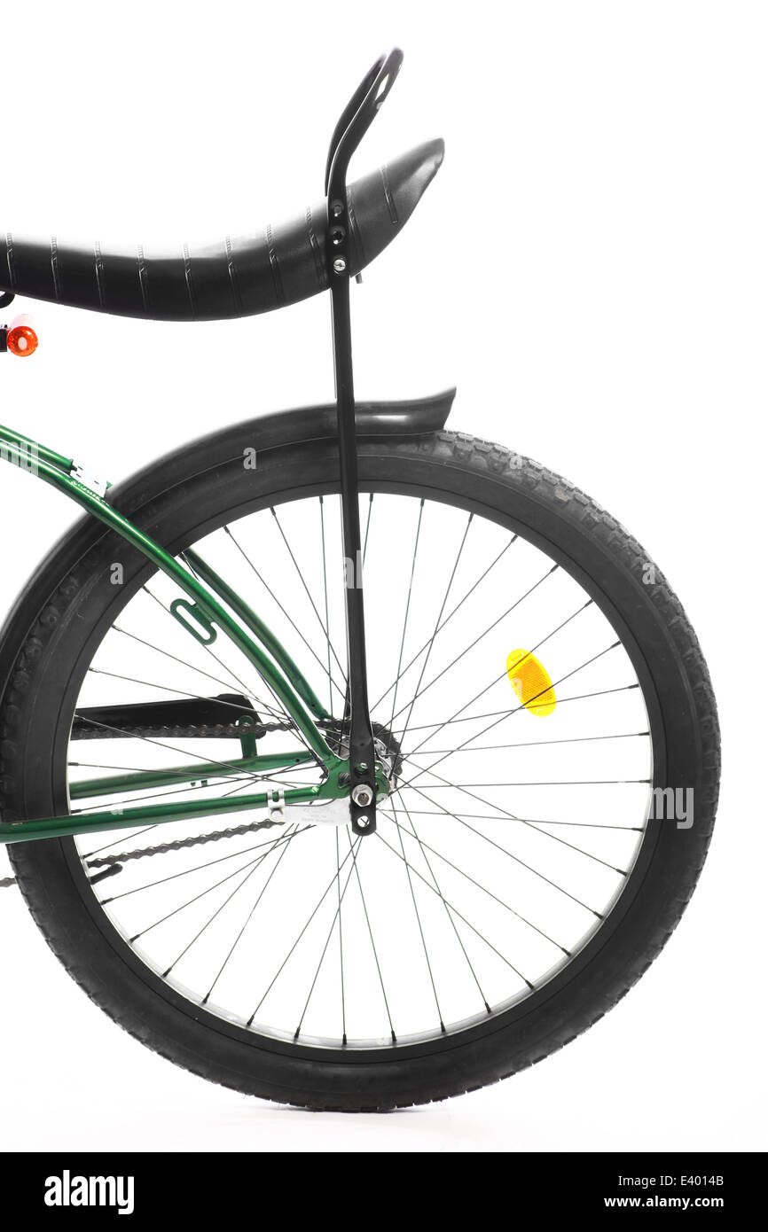 Color detail of the back part of a bicycle, with spokes Stock Photo - Alamy