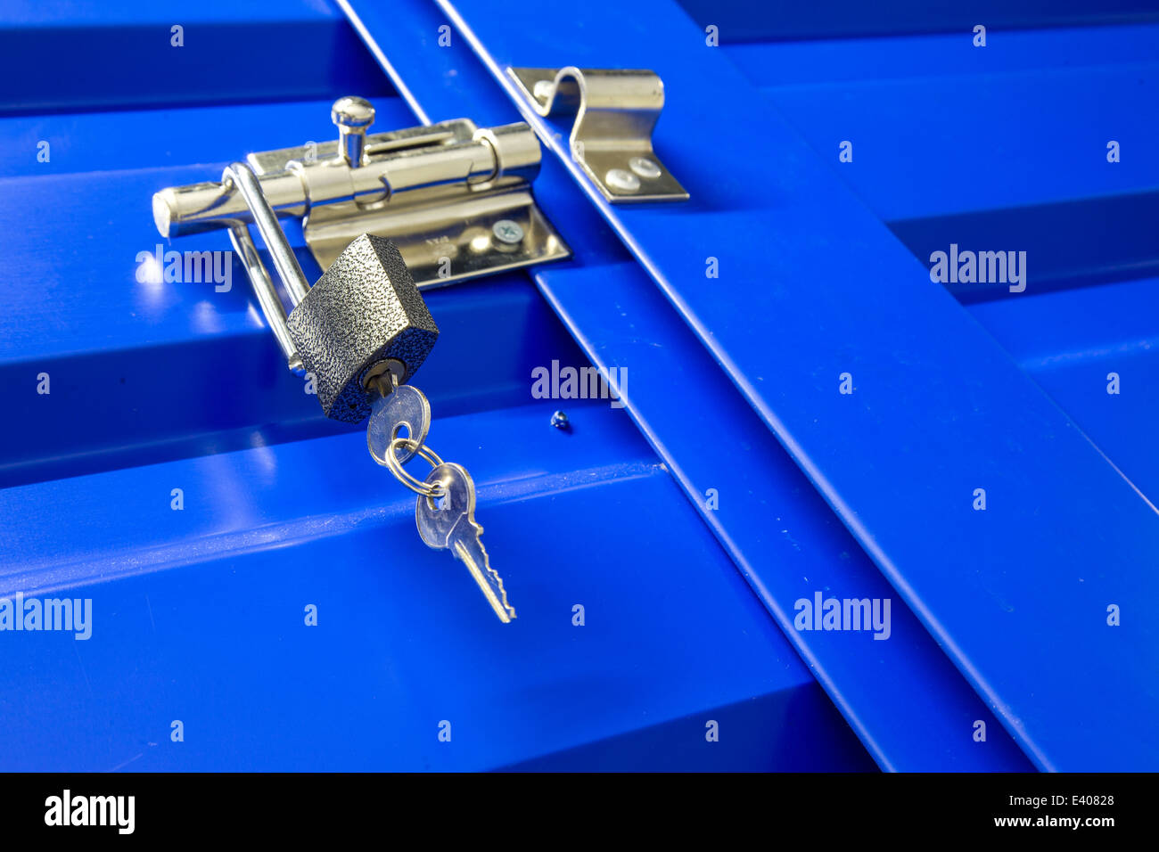 Iron lock on the metal door Stock Photo Alamy