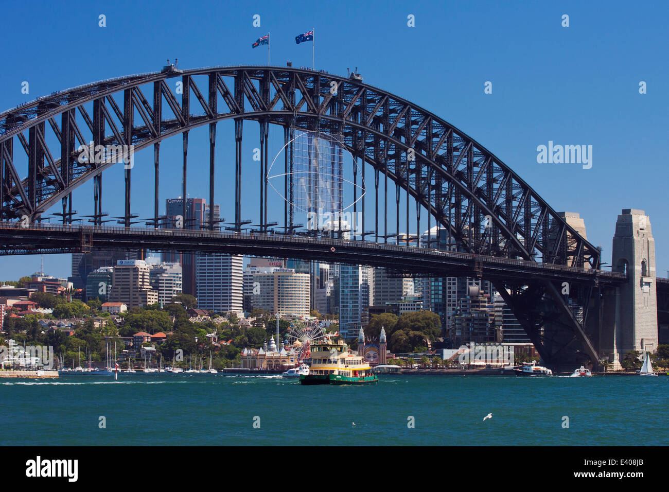 Lavender Bay and Sydney Harbour Bridge seen from the Opera House Stock Photo