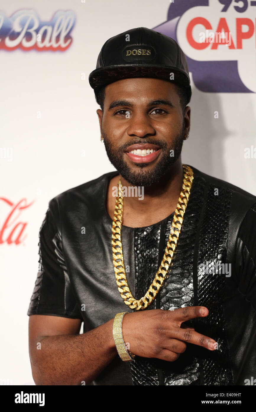 Capital FM Jingle Bell Ball 2013 held at the O2 arena - Day 2 - Arrivals  Featuring: Jason Derulo Where: London, United Kingdom When: 08 Dec 2013 Stock Photo
