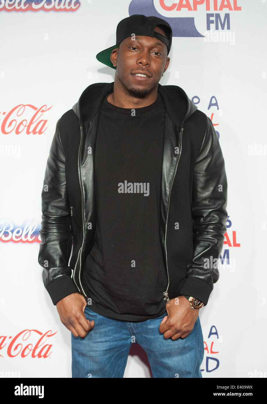Capital FM Jingle Bell Ball 2013 held at the O2 arena - Day 2 - Arrivals  Featuring: Dizzee Rascal Where: London, United Kingdom When: 08 Dec 2013 Stock Photo