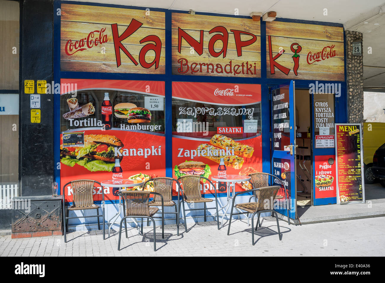 Snack bar Wroclaw Old Town Stock Photo