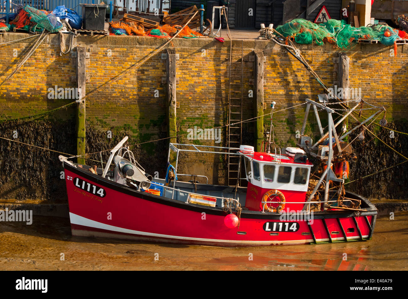 Fishing boat Whitstable harbour Lisa Marie LI114 Stock Photo Alamy