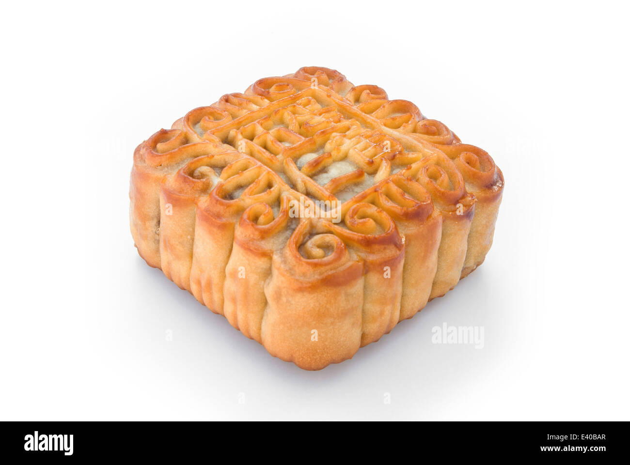 Chinese mooncake to celebrate the Middle Autumn Day, no trademark or logo Stock Photo