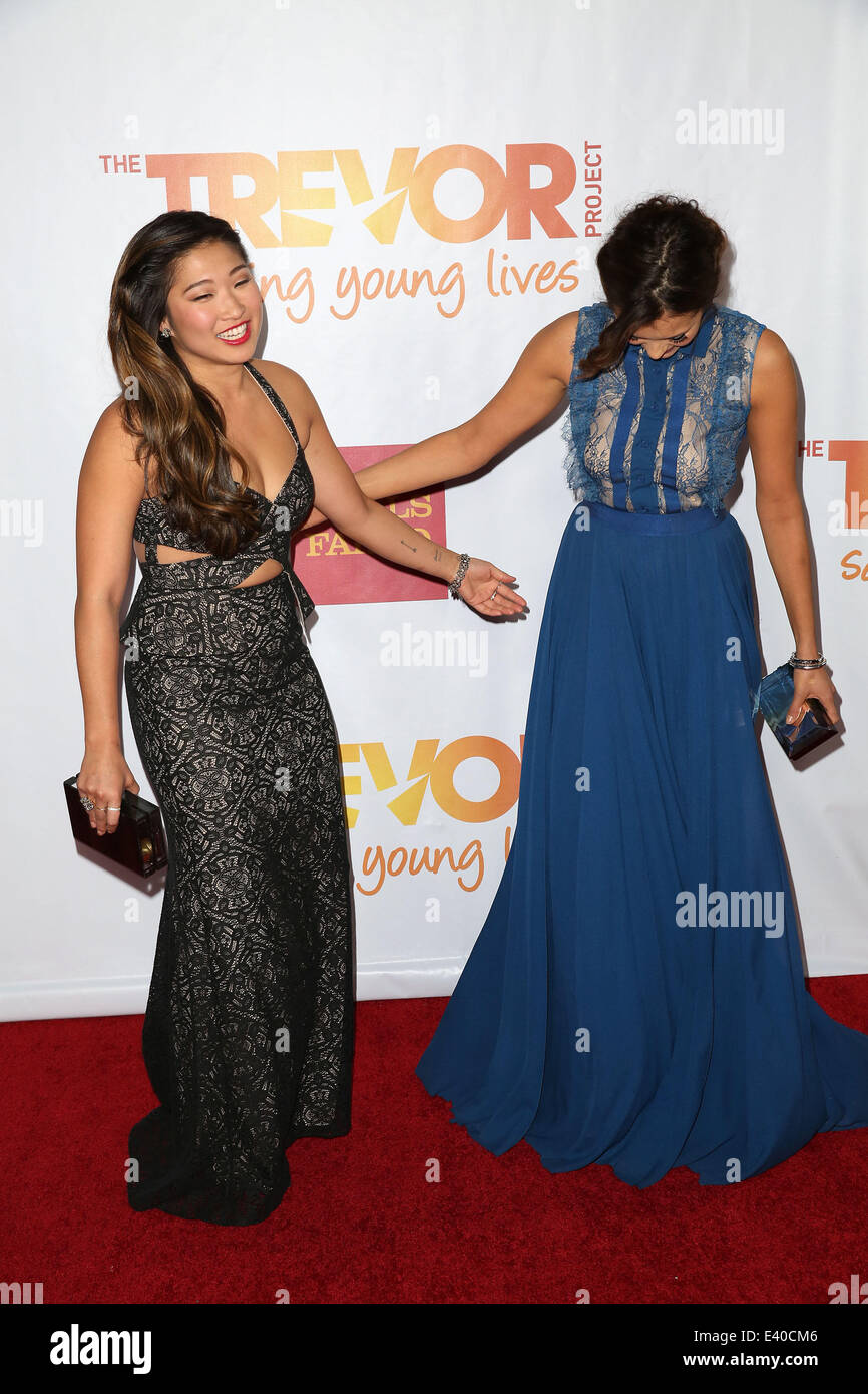 Celebrities attend 'TrevorLIVE LA' honoring Jane Lynch and Toyota for the Trevor Project at Hollywood Palladium.  Featuring: Jenna Ushkowitz,Nina Dobrev Where: Los Angeles, California, United States When: 08 Dec 2013 Stock Photo