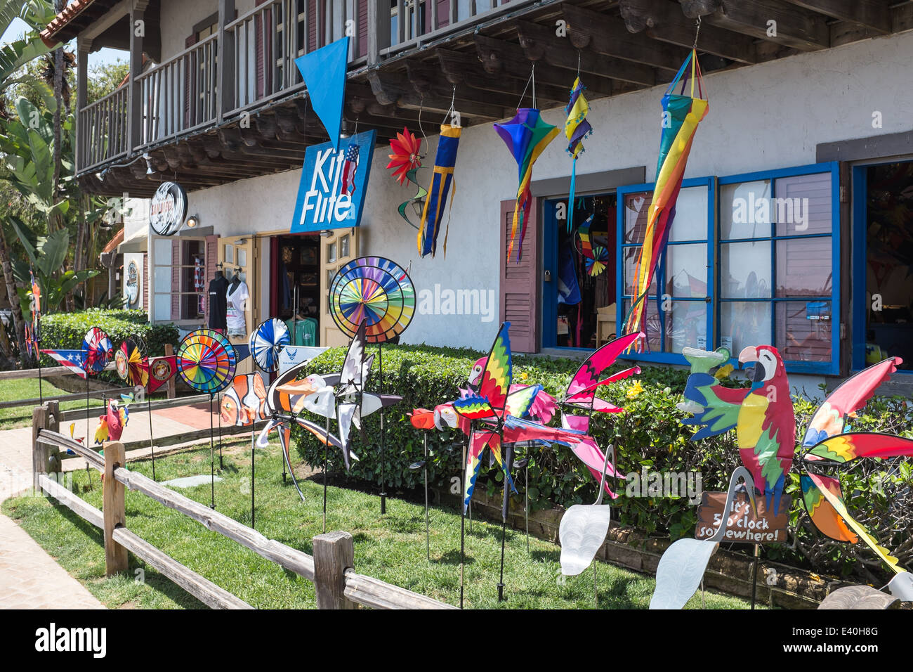 Kite flite shop at Seaport Village, San Diego, California, USA Stock