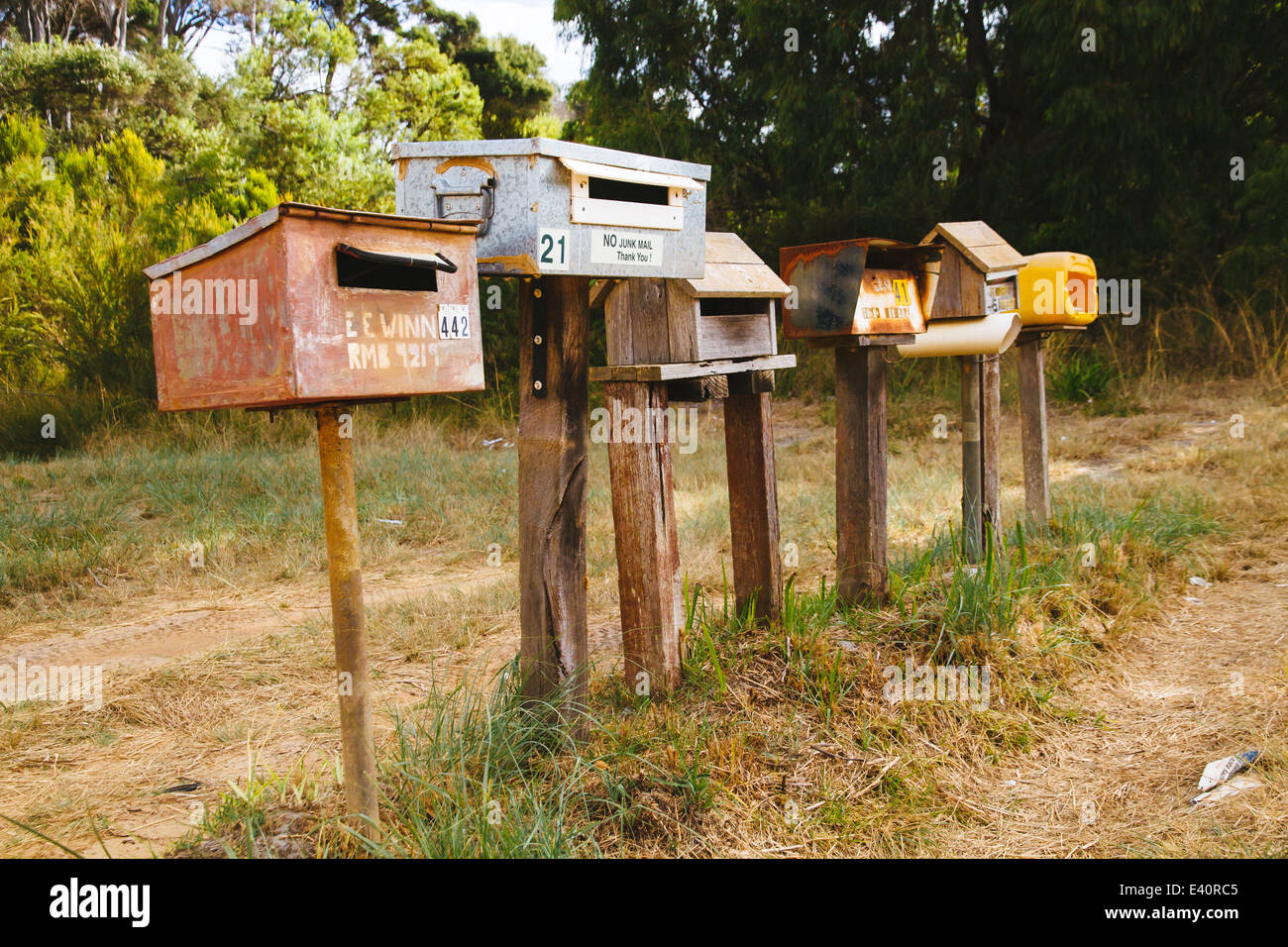 Australia, Western Australia, Mailboxes at the roadside Stock Photo - Alamy