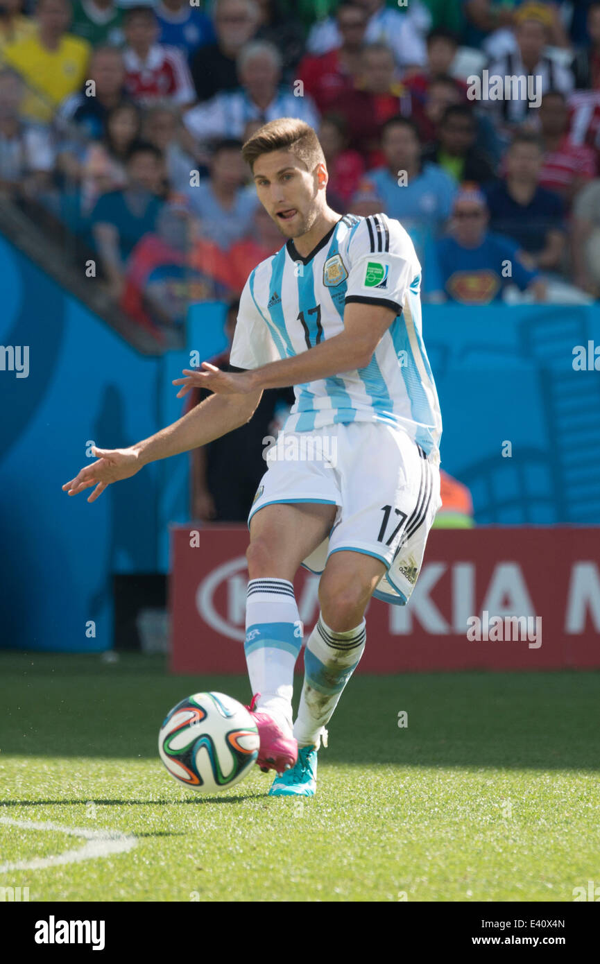 Sao Paulo, Brazil. 1st July, 2014. Federico Fernandez (ARG) Football/Soccer : FIFA World Cup Brazil 2014 Round of 16 match between Argentina 1-0 Switzerland at Arena de Sao Paulo in Sao Paulo, Brazil . Credit:  Maurizio Borsari/AFLO/Alamy Live News Stock Photo