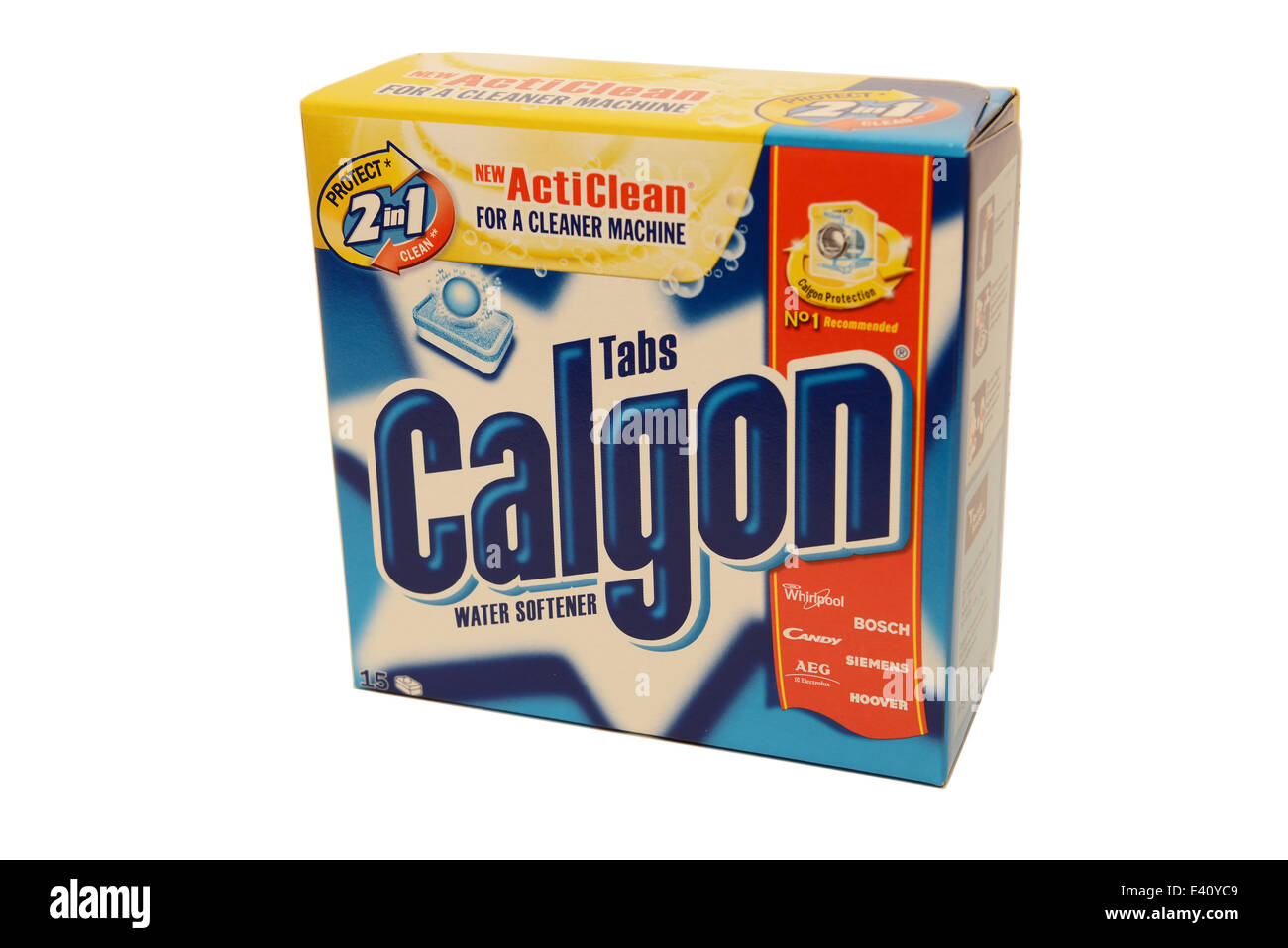 Calgon Water softener tabs Stock Photo