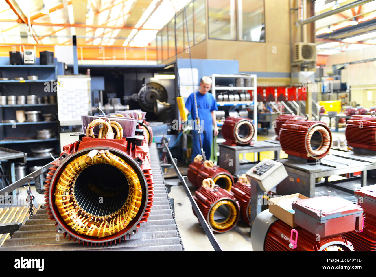Electric motor production in a factory Stock Photo - Alamy
