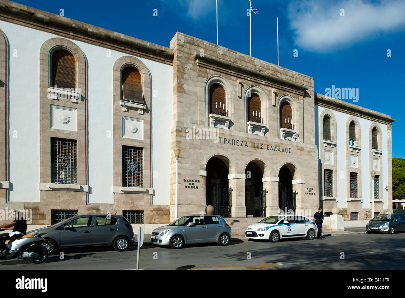 Griechenland, Dodekanes, Rhodos, Rhodos-Stadt, Neustadt, Bank of Greece Stock Photo