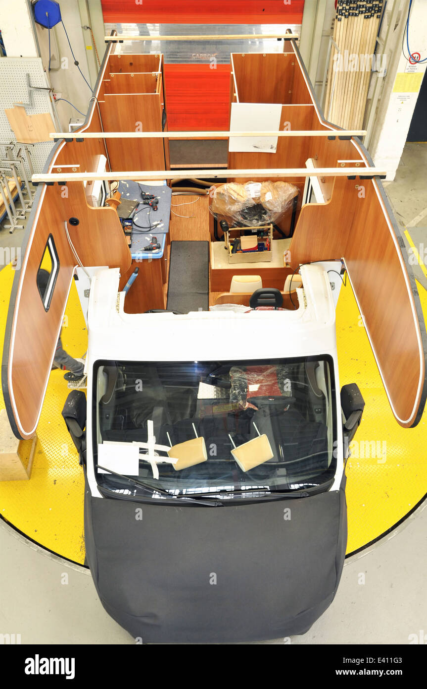 Motorhome manufacturing in a factory Stock Photo Alamy